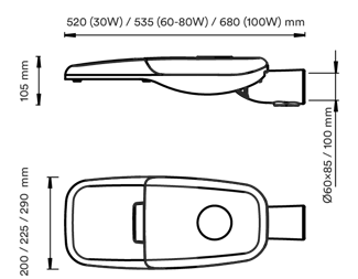 Strada dimensions schema